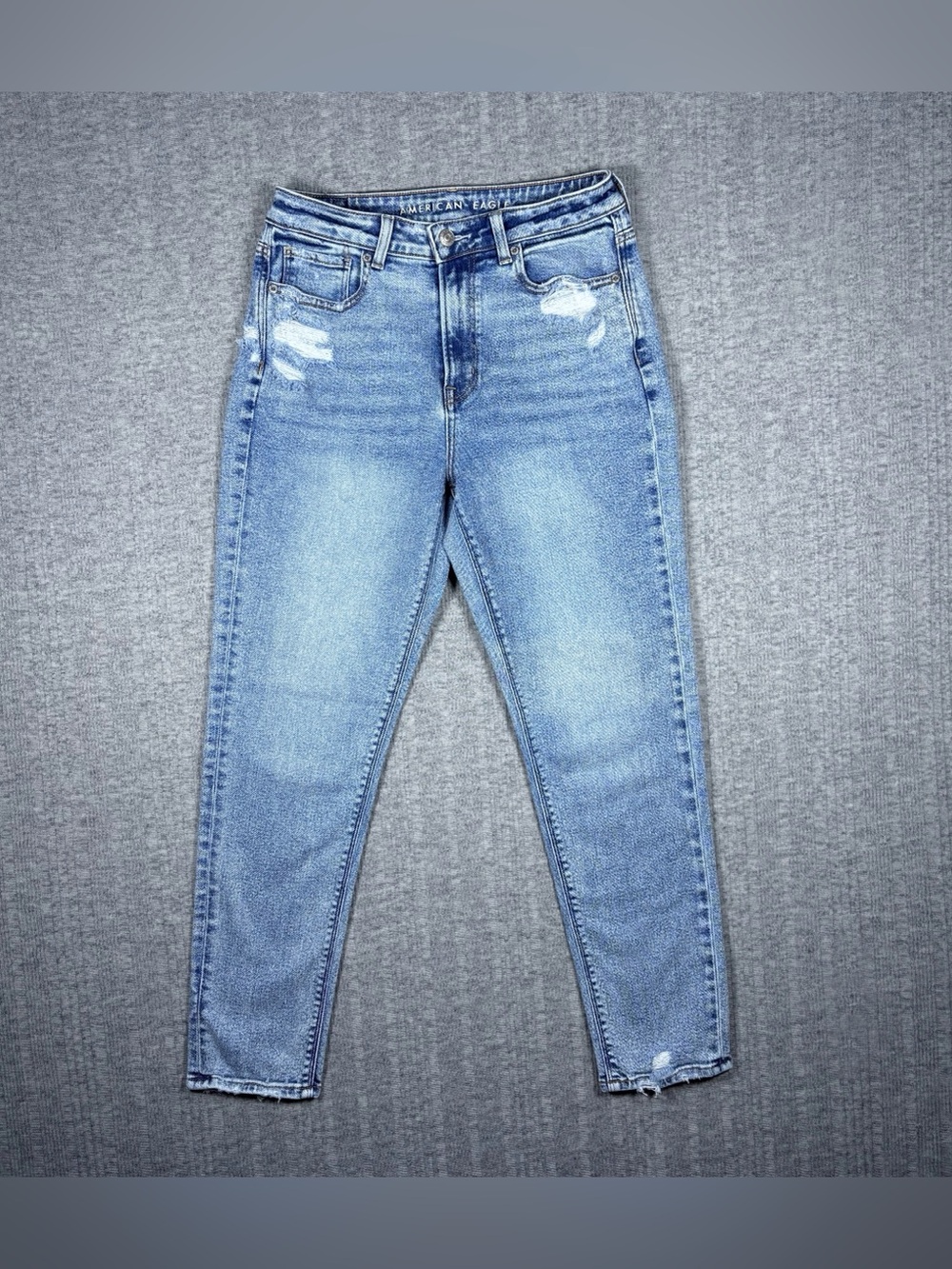 American Eagle Skinny Jeans Stretch Light Wash Distressed Women’s Size 4 27”